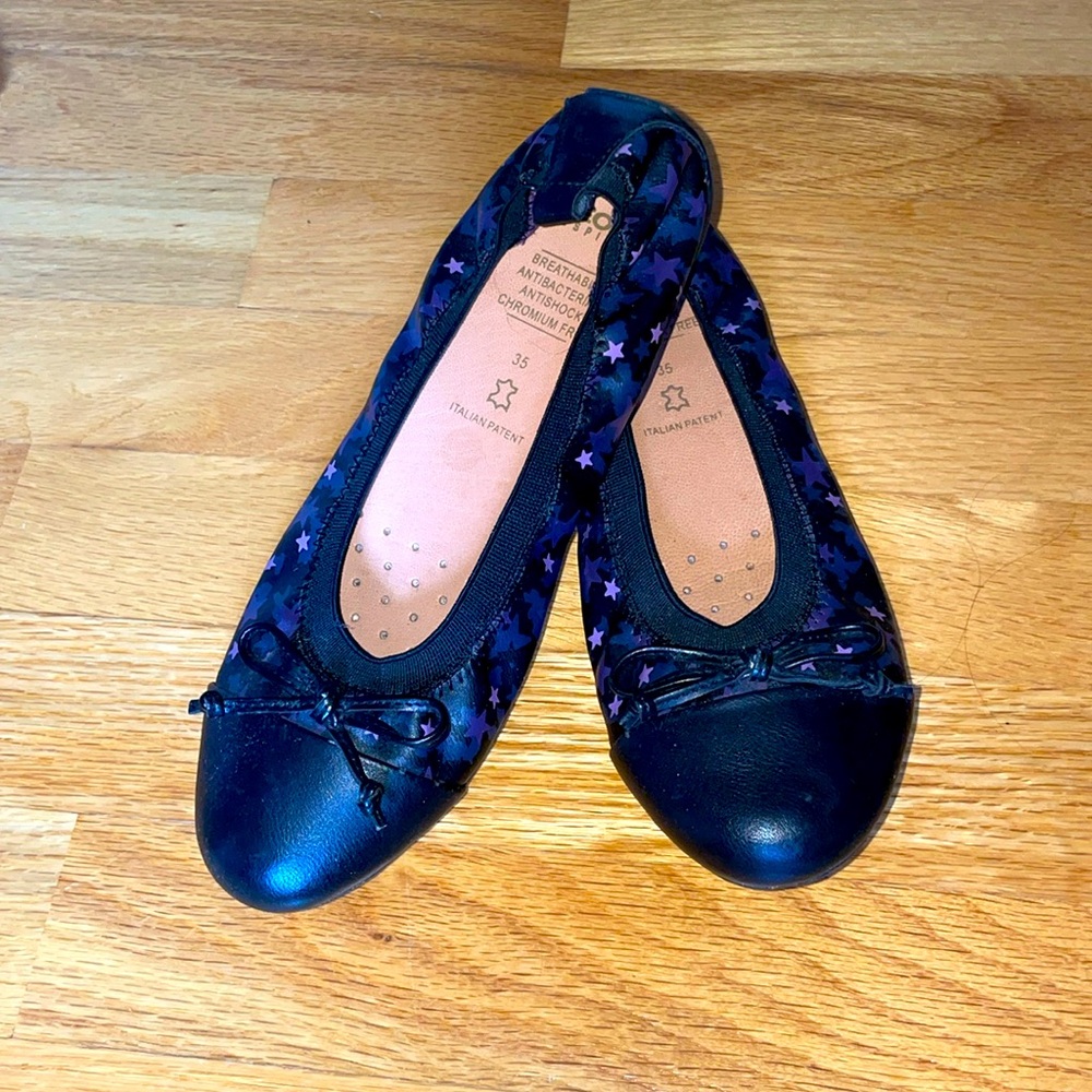 Geox Respita girl flats Italian Pattent girl size 35